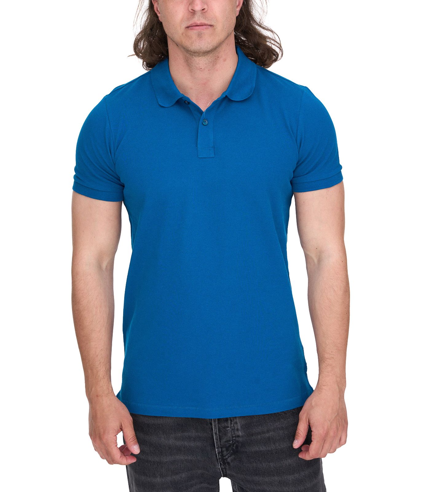 ELEVATE Calgary Herren Polo-Shirt Baumwolle Polo-Hemd Pique-Strick 200 g/m² 3808052 Blau