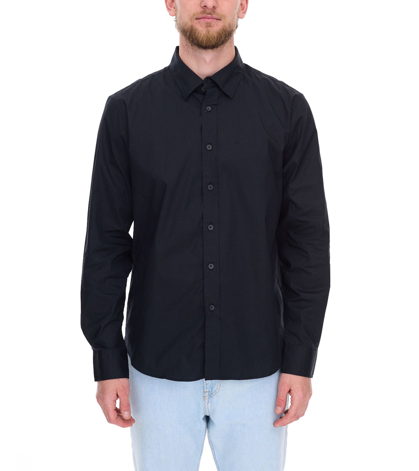 ELEVATE Hamell Langarm-Hemd schlichtes Herren Business-Hemd Popelin 118 g/m2 3816899 Schwarz
