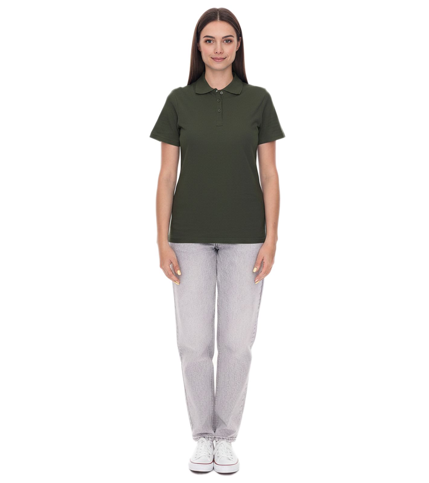 ELEVATE Helios Damen Polo-Shirt Baumwolle Polo-Hemd Pique-Strick 180 g/m² 3810770 Army Dunkel-Grün