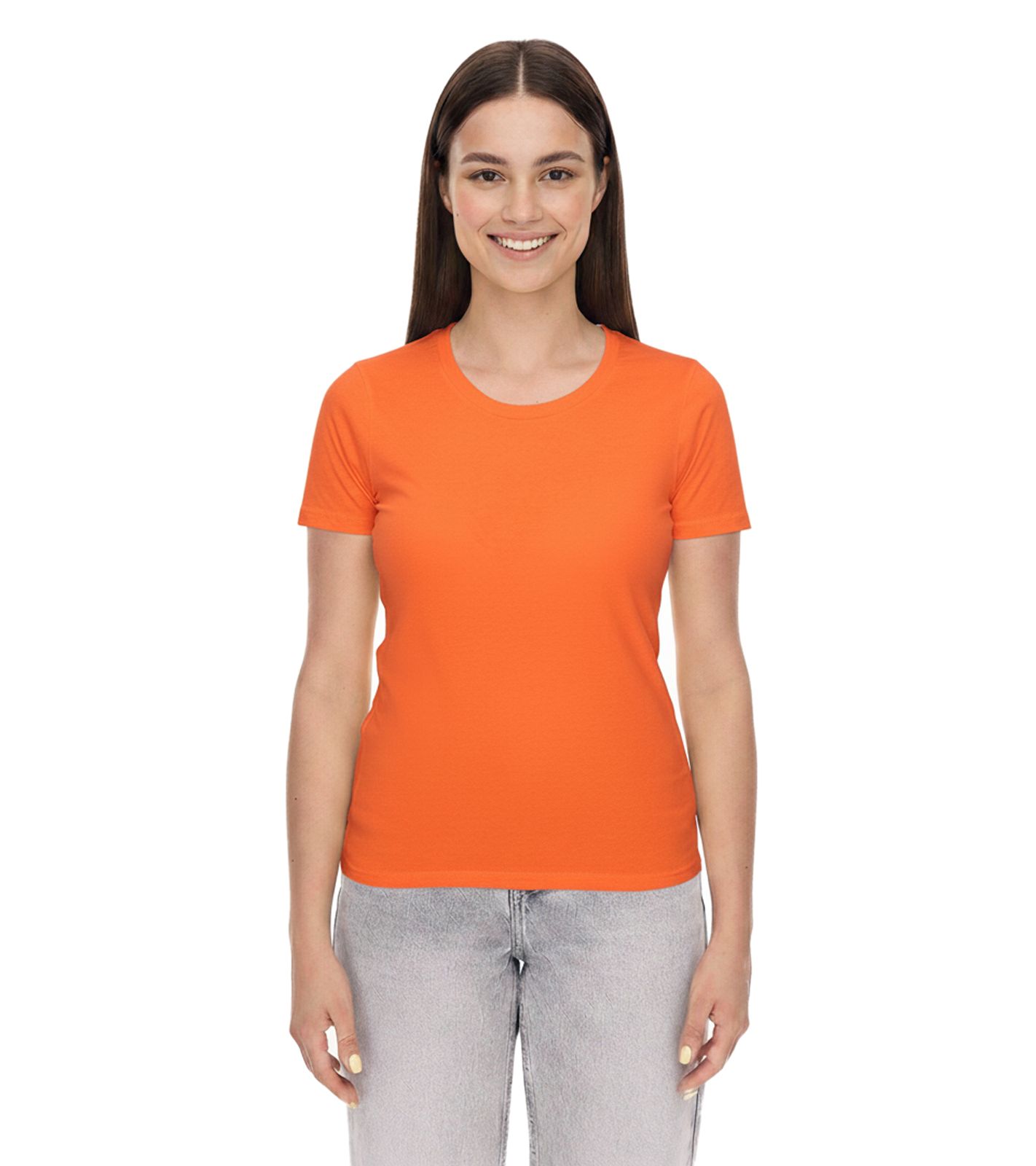 ELEVATE Heros Damen T-Shirt schlichtes Baumwoll-Shirt 150 g/m2 Basic-Shirt Unterzieh-Shirt 3802933 Orange