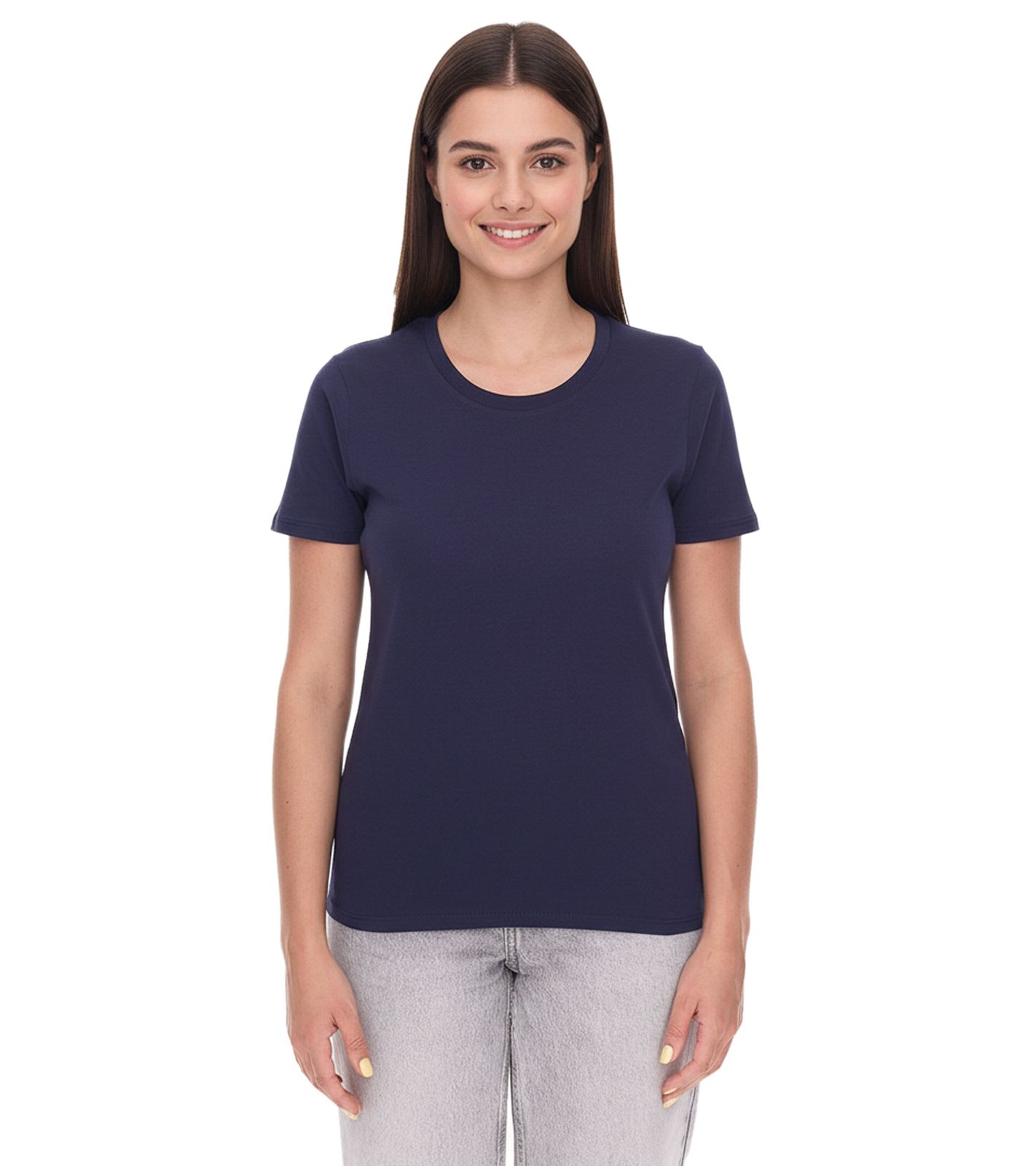 ELEVATE Heros Damen T-Shirt schlichtes Baumwoll-Shirt 150 g/m2 Basic-Shirt Unterzieh-Shirt 3802949 Navy