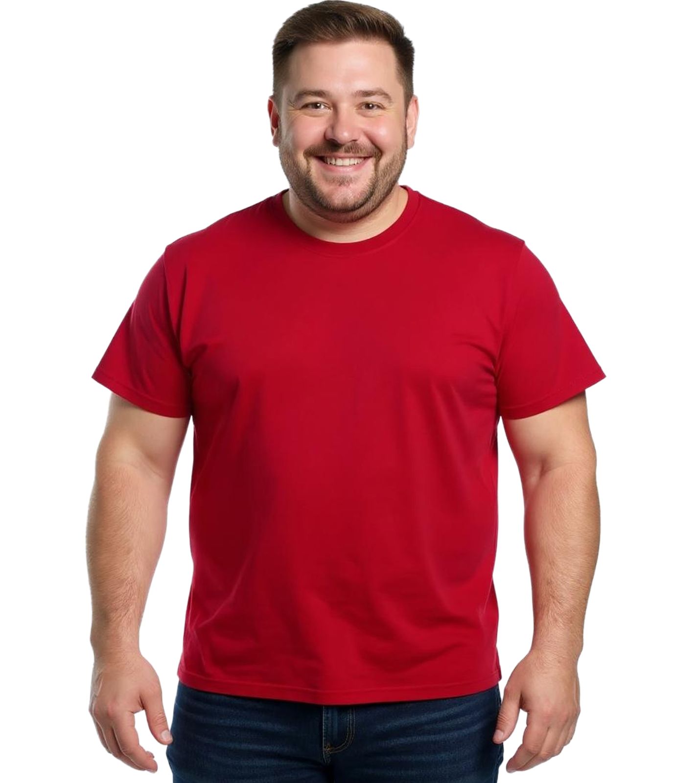 ELEVATE Heros Herren 4XL & 5XL T-Shirt schlichtes Baumwoll-Shirt 150 g/m2 Basic-Shirt Unterzieh-Shirt Große Größen 3802825 Rot