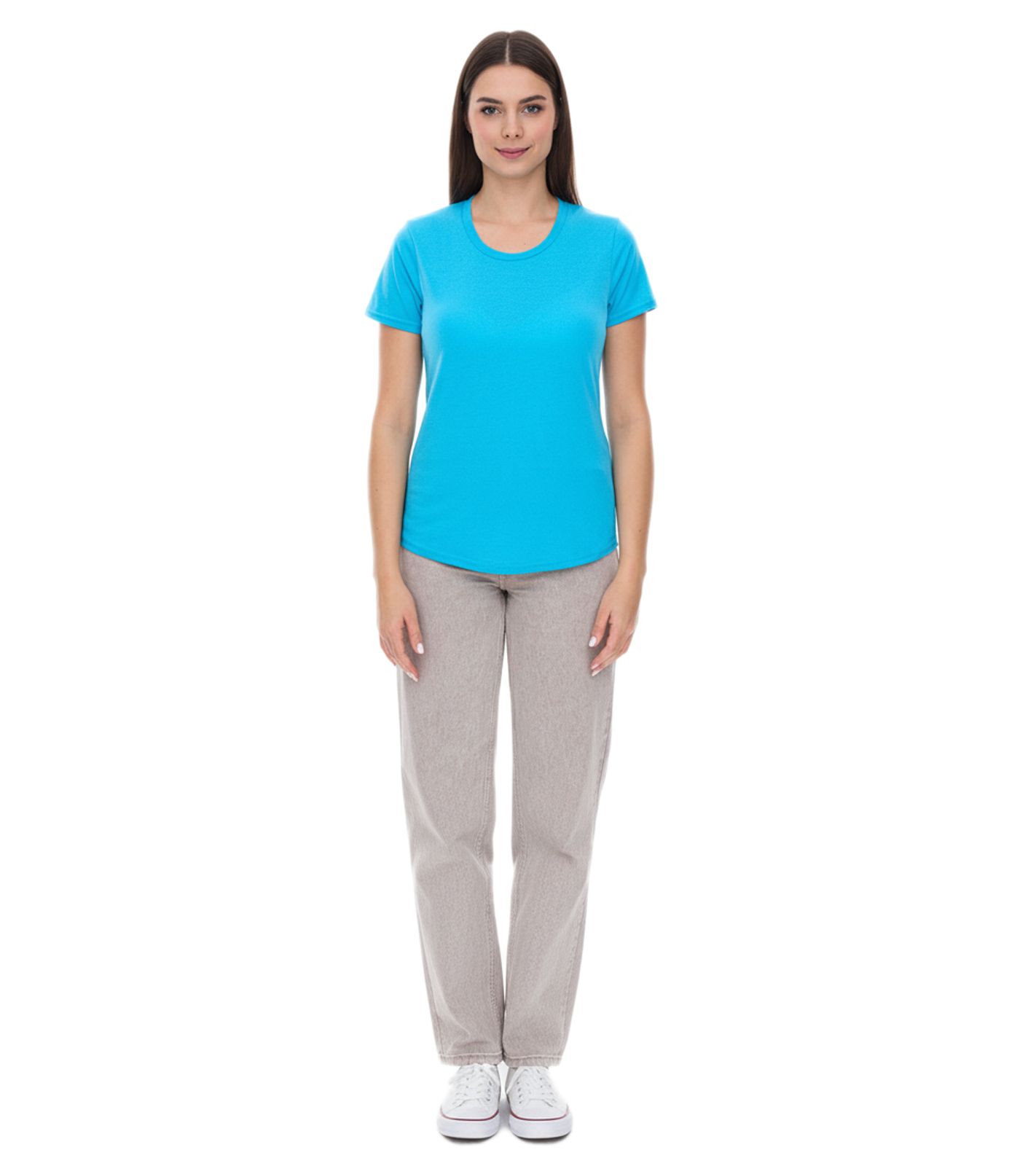 ELEVATE Jade Damen T-Shirt nachhaltiges Kurzarm-Shirt 160 g/m2 Basic-Shirt Unterzieh-Shirt 3750143 Hellblau