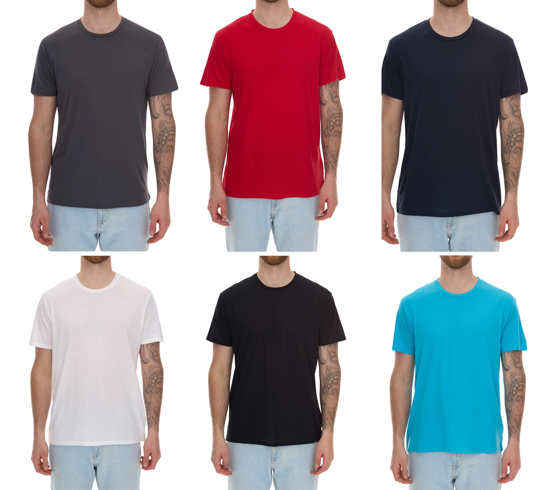 ELEVATE Jade Herren T-Shirt nachhaltiges Kurzarm-Shirt 160 g/m2 Basic-Shirt Unterzieh-Shirt 37500 Weiß, Rot, Hellblau, Nay, Grau oder Schwarz