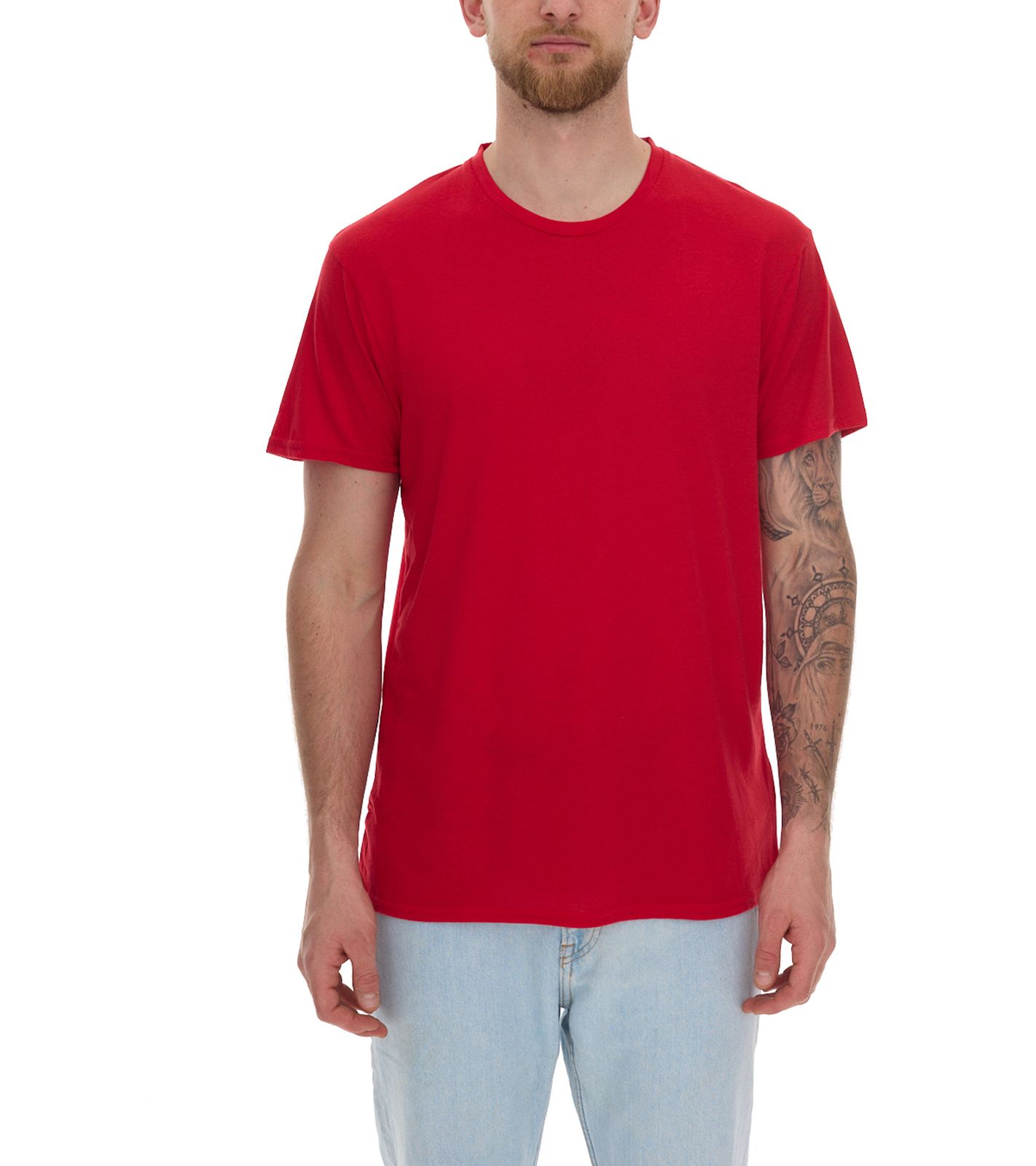 ELEVATE Jade Herren T-Shirt nachhaltiges Kurzarm-Shirt 160 g/m2 Basic-Shirt Unterzieh-Shirt 3750025 Rot