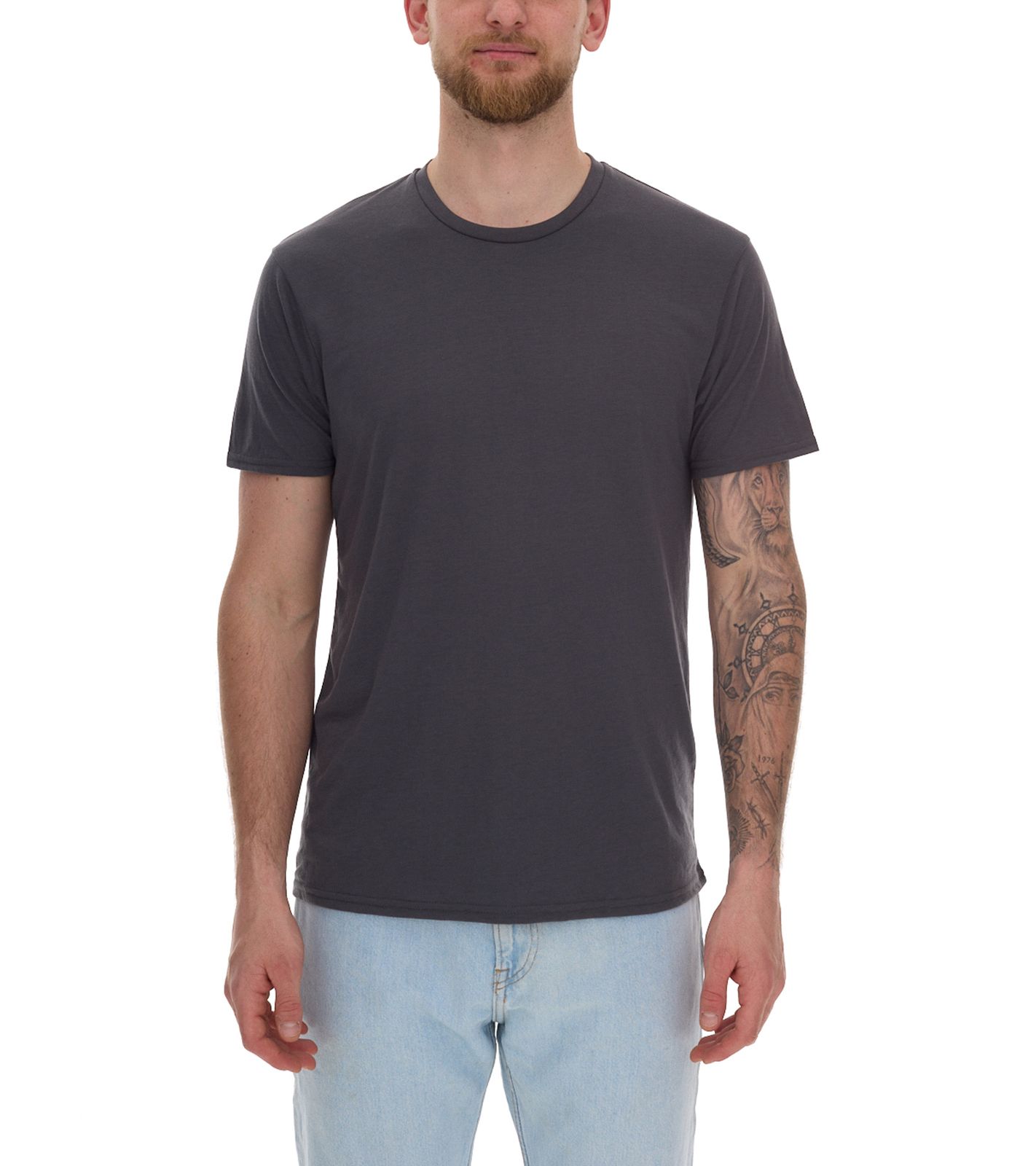 ELEVATE Jade Herren T-Shirt nachhaltiges Kurzarm-Shirt 160 g/m2 Basic-Shirt Unterzieh-Shirt 3750089 Grau