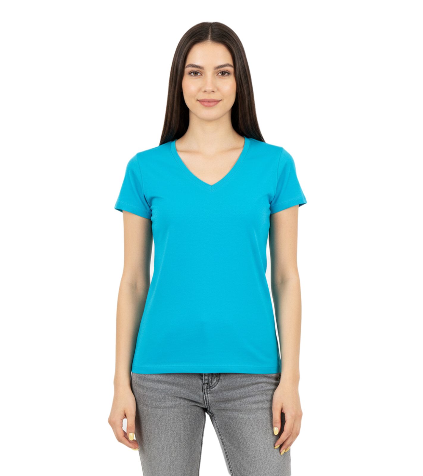 ELEVATE Kawartha nachhaltiges Damen T-Shirt schlichtes Baumwoll-Shirt 200 g/m2 Basic-Shirt Unterzieh-Shirt 3801743 Hellblau