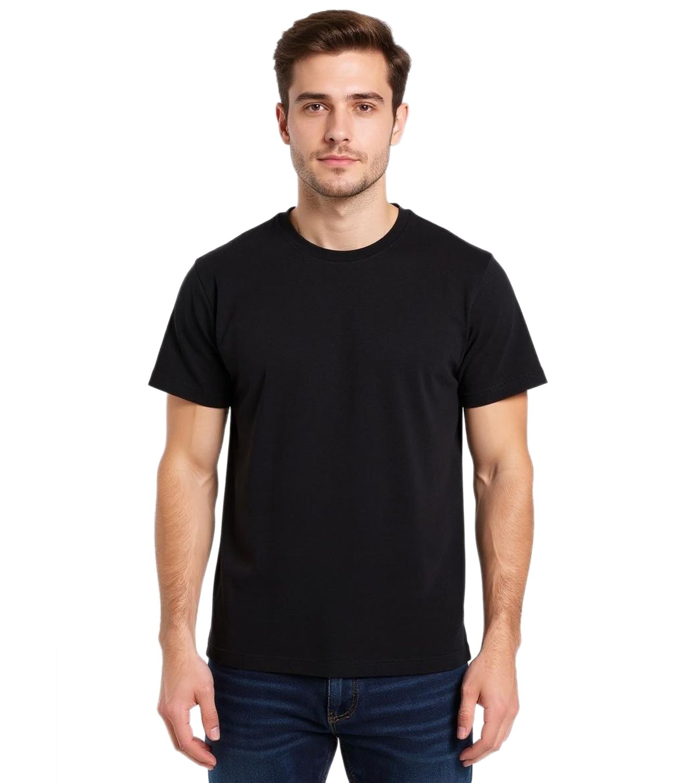 European League Of Football Blanko T-Shirts tiefschwarz