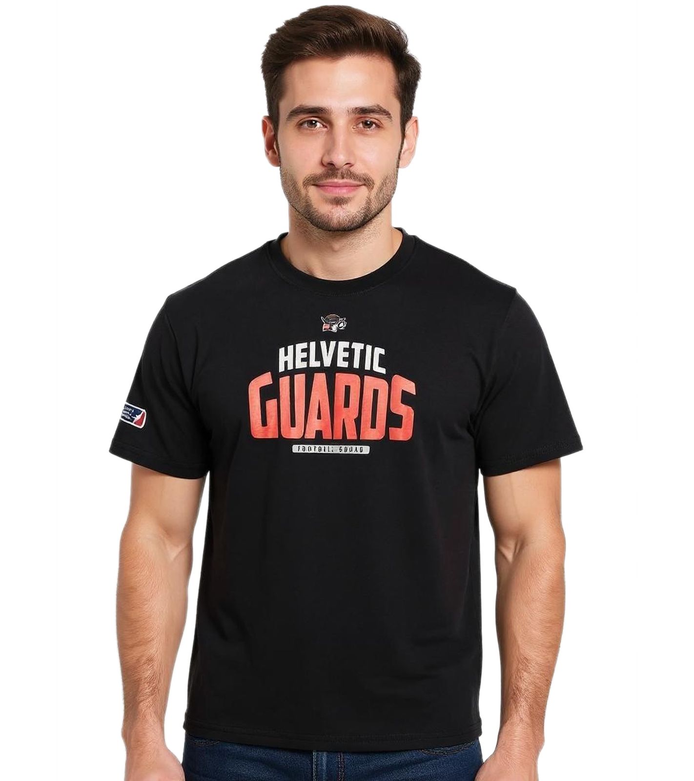 European League Of Football Helvetic Guards 1 T-Shirt schwarz
