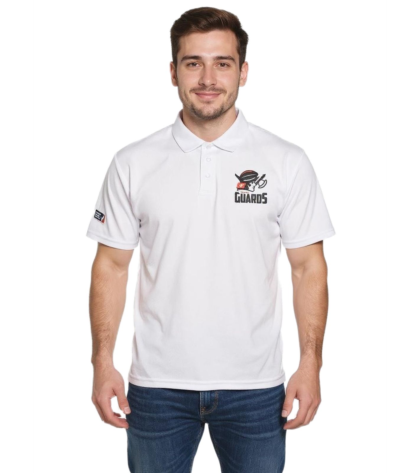 European League Of Football Helvetic Guards PoloShirts leuchtend weiß