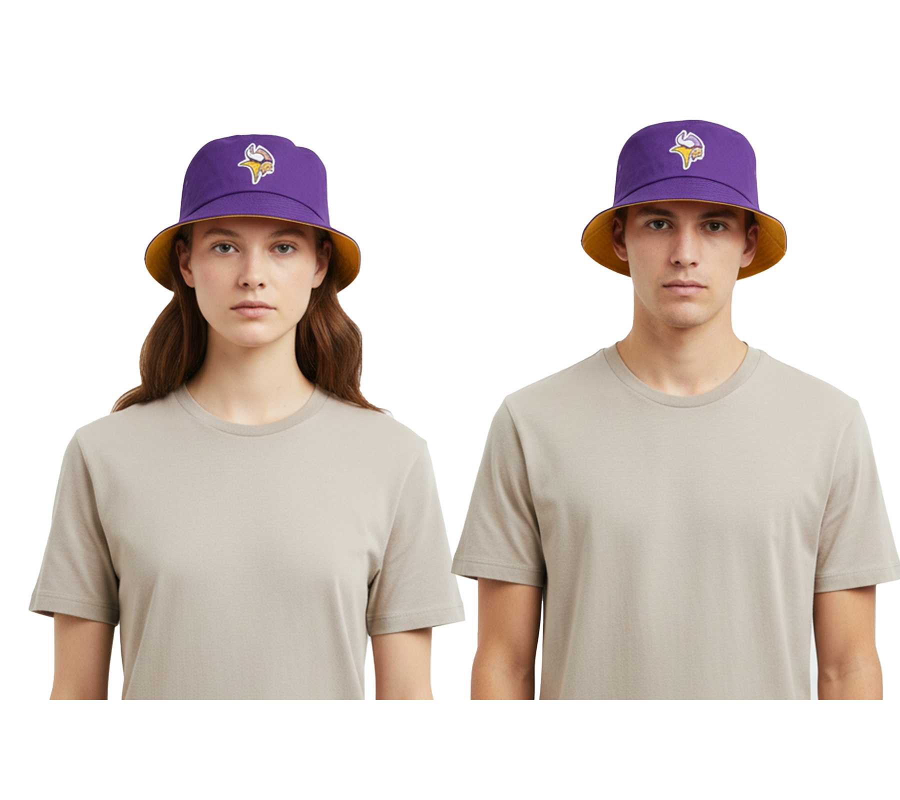 European League Of Football Wikingerhut Angler-Hut mit Minnesota Vikings-Logo Fan-Artikel lila