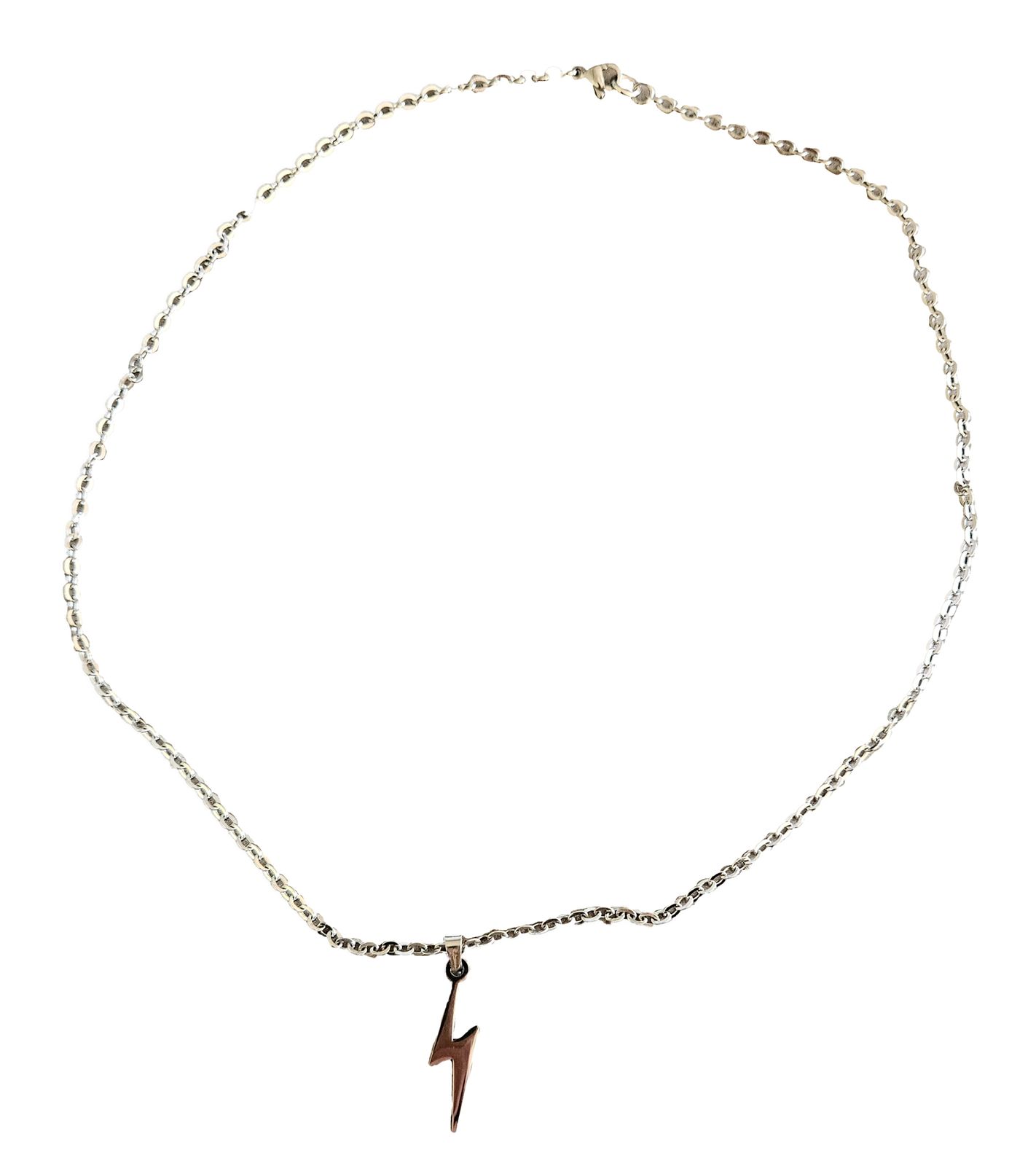fainz Bolt Kette mit Blitz Edelstahl