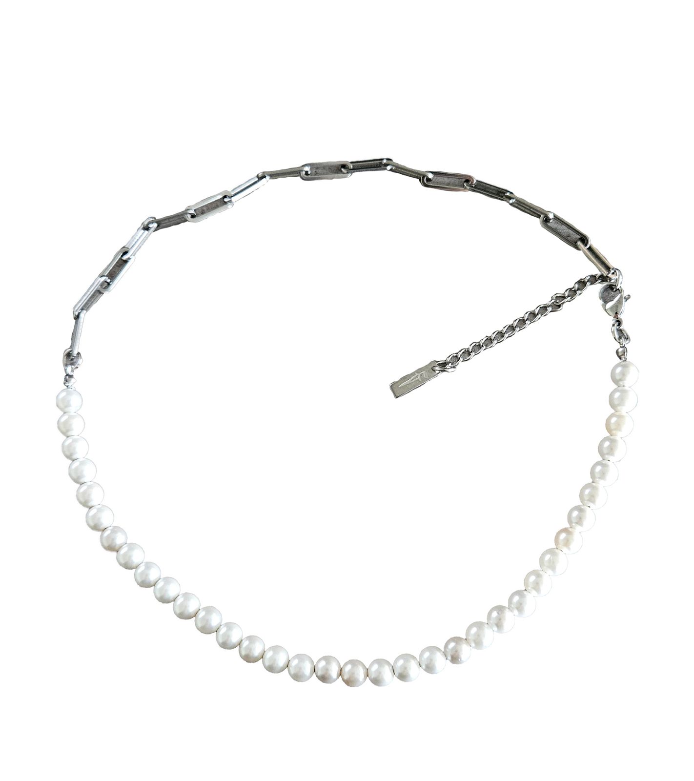 fainz Hybrid Unisex Kette Edelstahl/Perlen