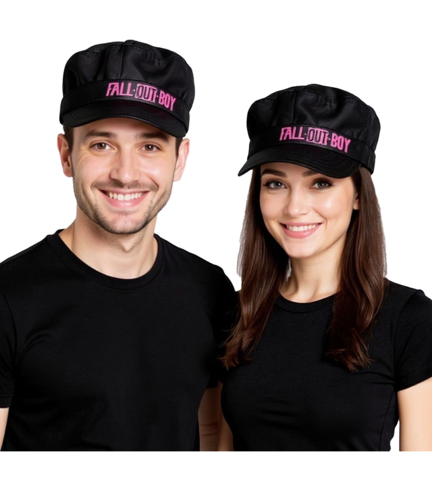 Fall Out Boy Alternative Rock-Band Baumwoll-Cap im Kadetten Style mit Klettverschluss FC103537FOB Schwarz