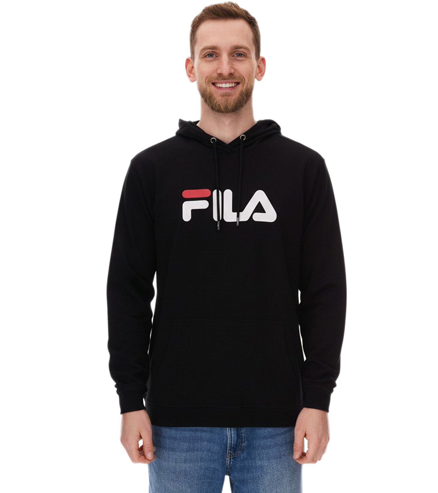 FILA Barumini Hoodie Herren Kapuzen-Pullover Pulli Sweater Baumwoll-Sweatshirt FAU0068-80010 Schwarz