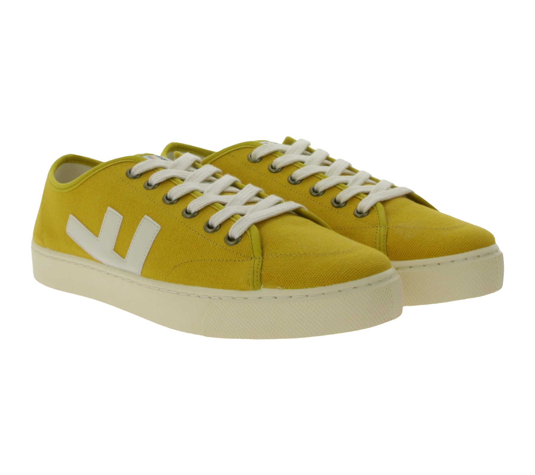 FLAMINGOS LIFE RANCHO MUSTARD IVORY nachhaltige-Sneaker Faire-Schuhe Freizeit-Sneaker 100% Vegan Made in Spain SS21RAMUSIV Orange/Gelb