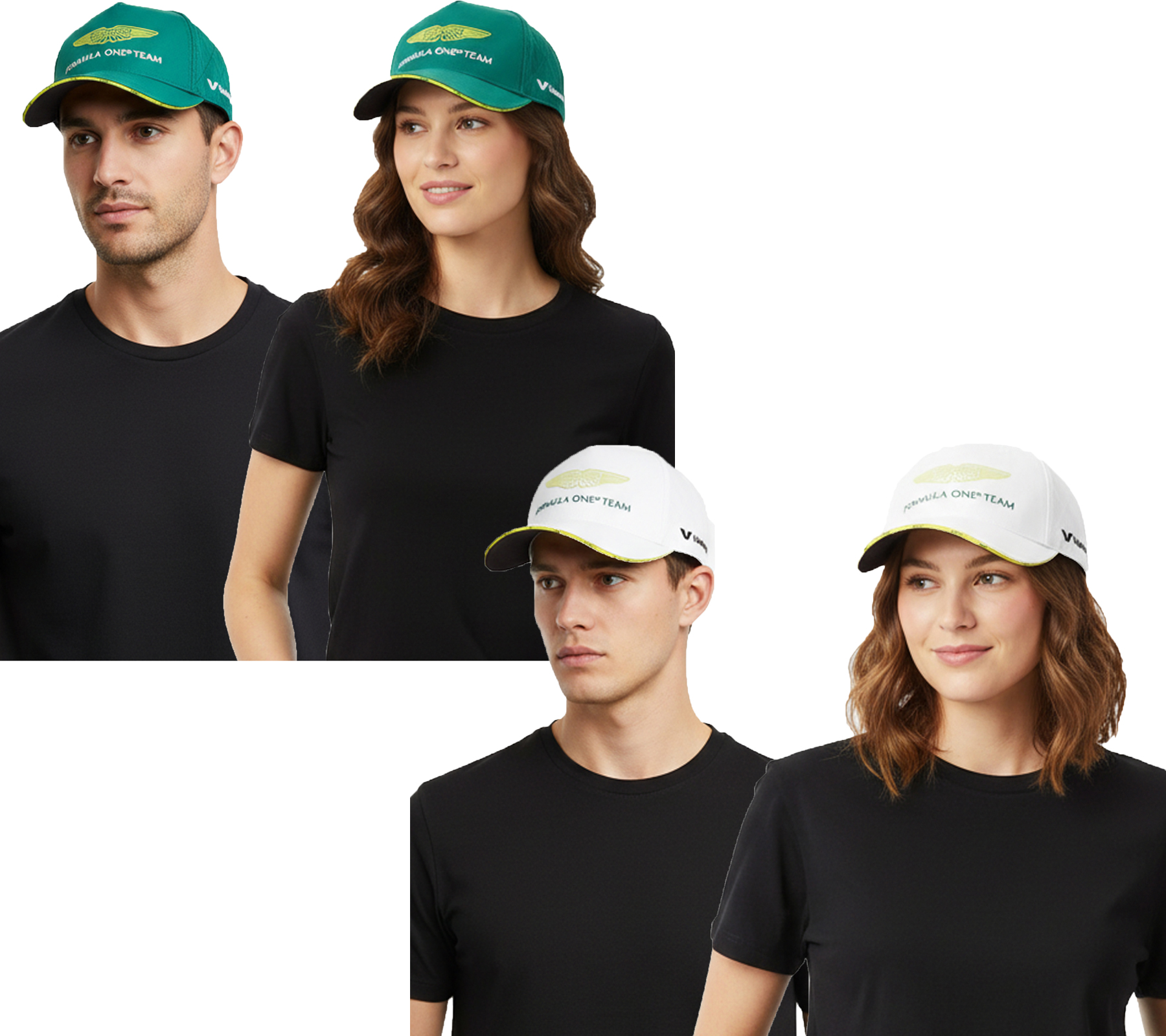 Formula 1 Fernando Alonso Lance Stroll Aston Martin F1 BOSS Baseball-Cap Fan-Cap Snapback 701229245 Weiß oder Grün
