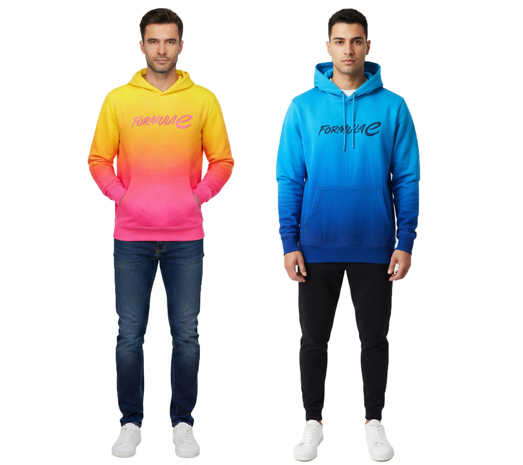 Formula E Herren Kapuzen-Pullover Hoodie Sweat-Pullover Baumwoll-Pullover Langarm-Shirt 701223586 Gelb/Rosa oder Blau