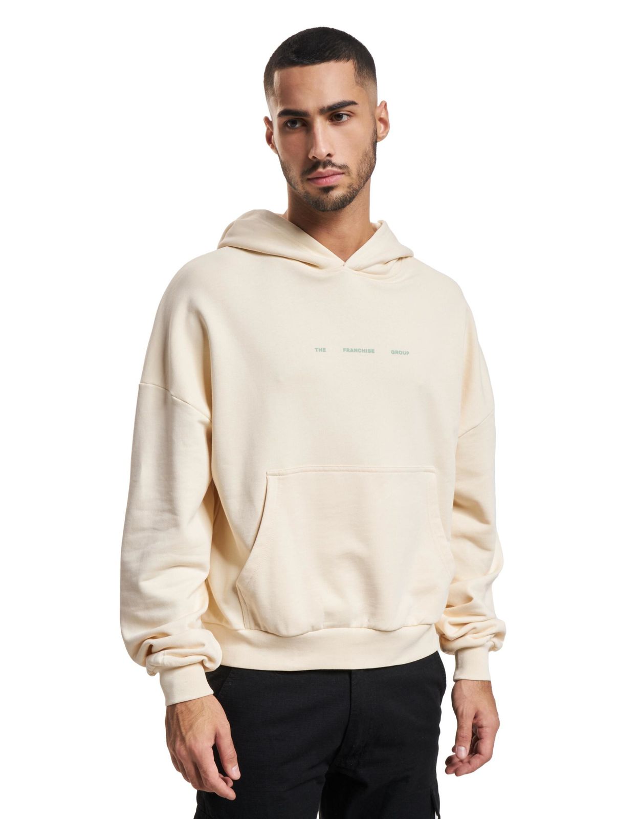 Franchise Split Logo Hoody creme