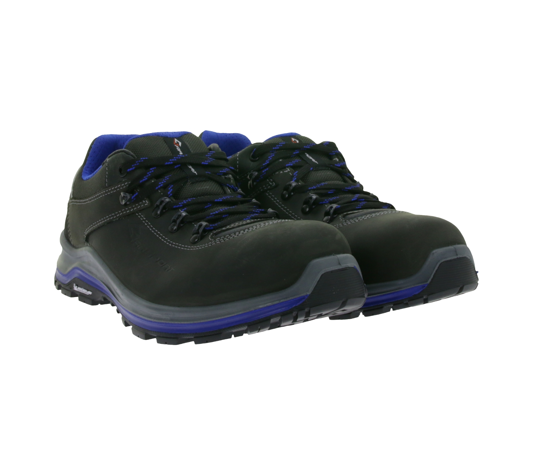 GARSPORT Kuruk Low S3 Herren & Damen Sicherheits-Schuhe mit Michelin-Arrow-HRO-Gummisohle Echtleder-Schuhe Arbeits-Schuhe MGDS1090019 2015 Grau/Blau