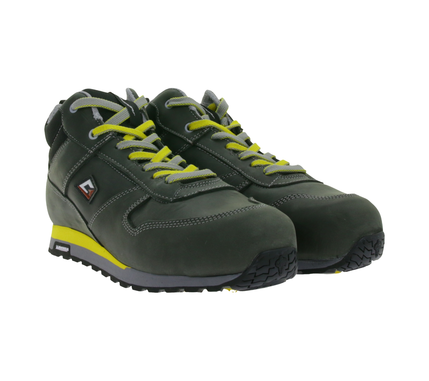 GARSPORT Kuruk Monza Mid S3S Herren & Damen Sicherheits-Schuhe mit Michelin-Arrow-HRO-Gummisohle Echtleder-Schuhe Arbeits-Halbstiefel MGDS1090022 2194 Anthrazit