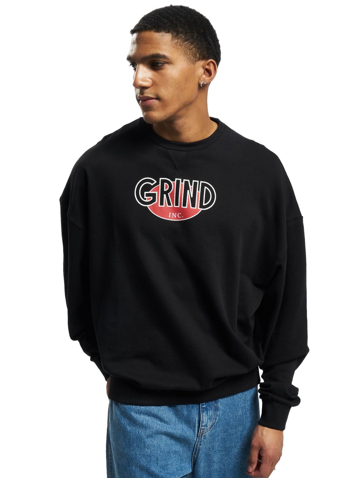 GRIND Inc Logo R-Neck Pullover schwarz