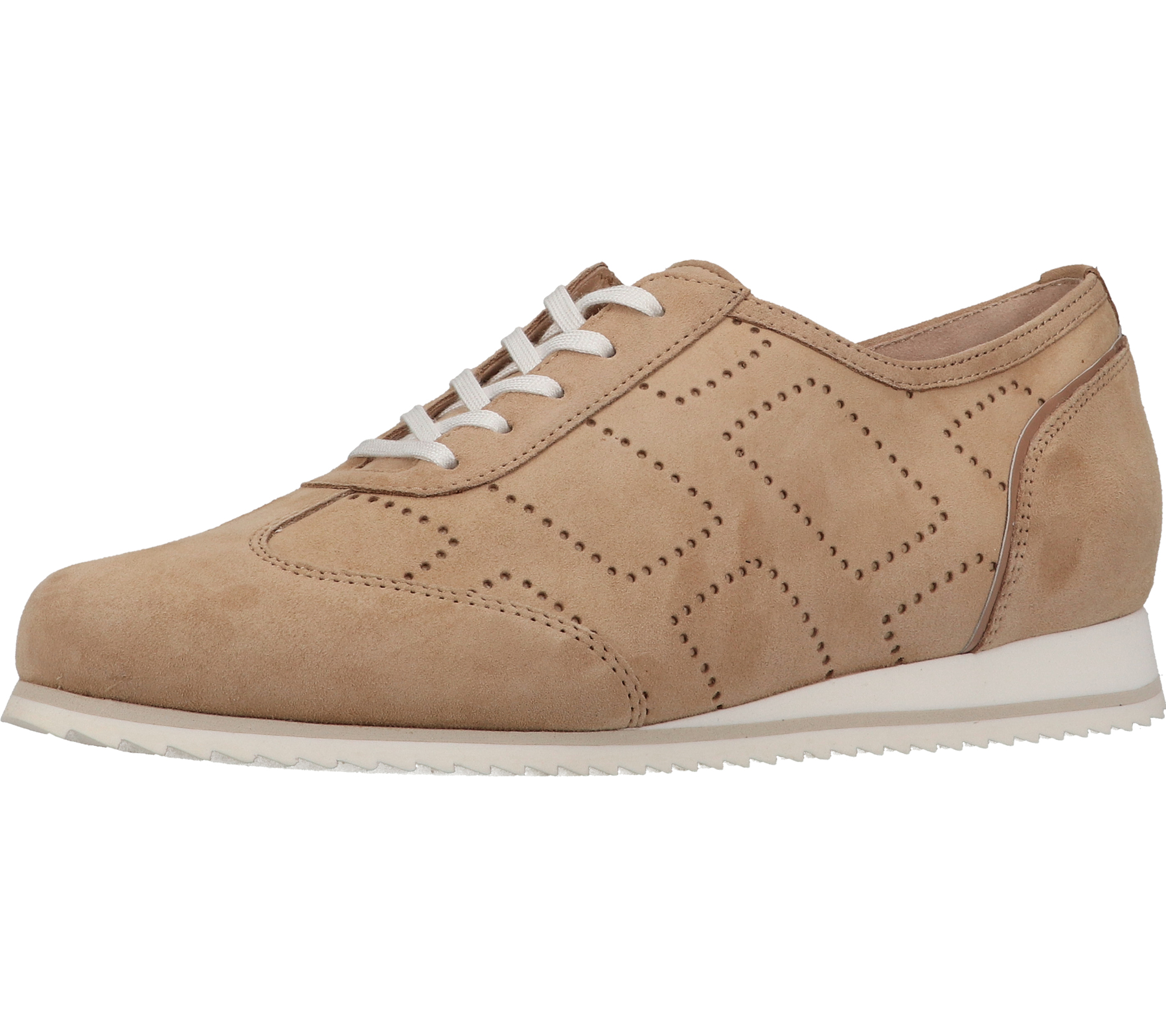 HASSIA Damen Sneaker stylische Echtleder-Schuhe Schnür-Schuhe 1-30 1652 Hellbraun