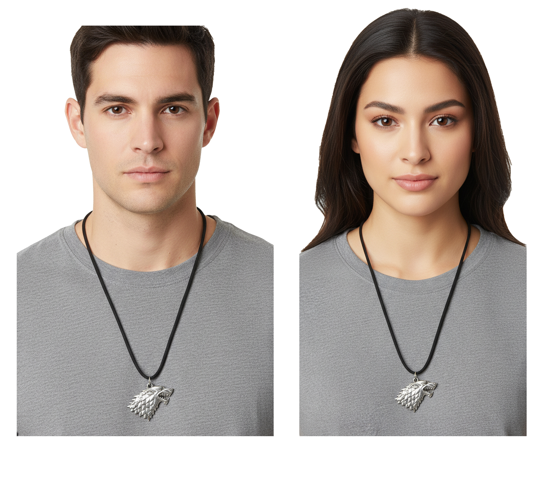 HBO Game Of Thrones Halskette mit Direwolf-Anhänger Mode-Schmuck Fan-Artikel XT0085 Silber