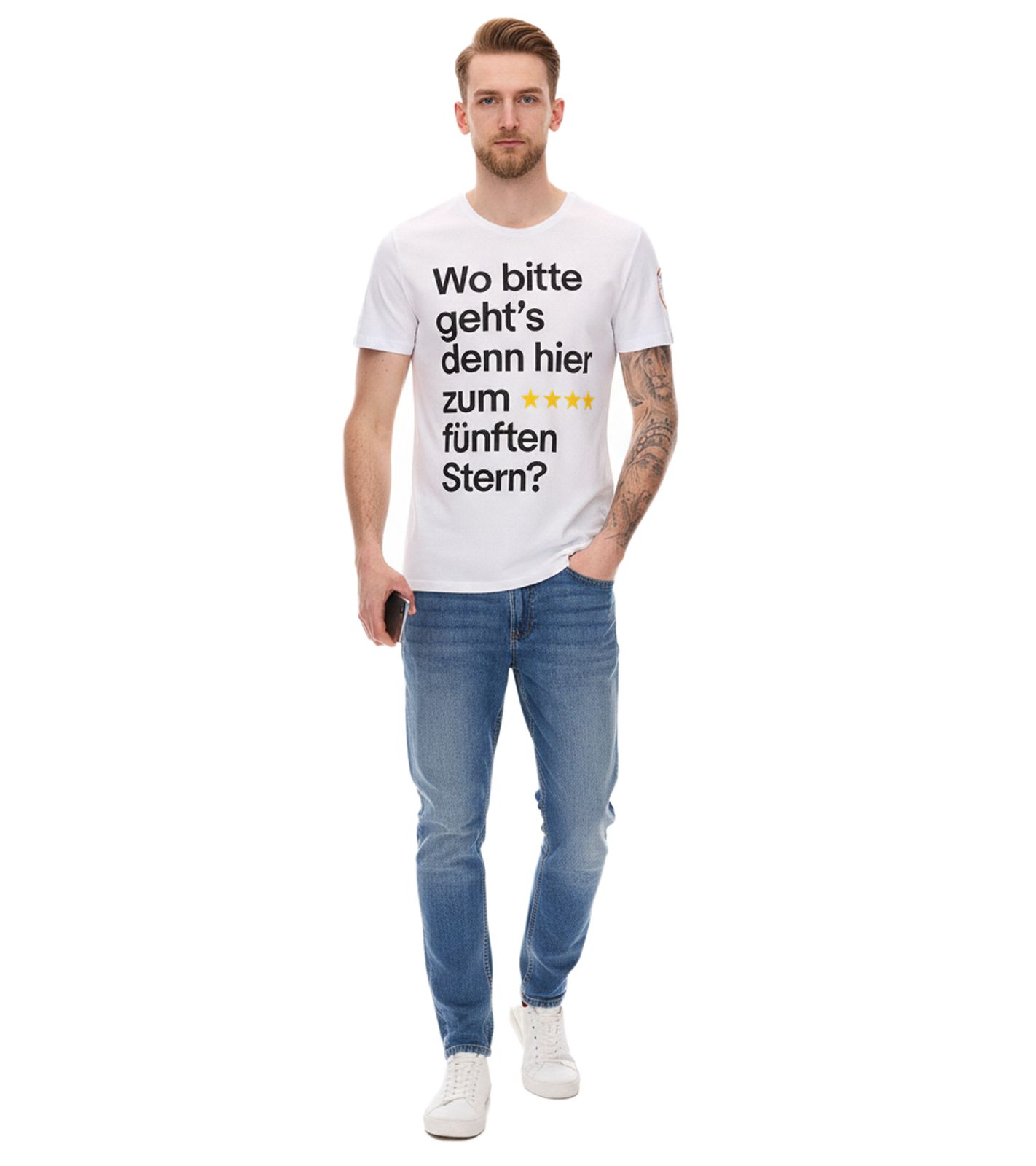 Herren ebay Fußball-Fan-Shirt Baumwoll-Rundhals-Shirt mit Rückennummer DFB Deutschland-Shirt Jubelsommer 900428 Weiß