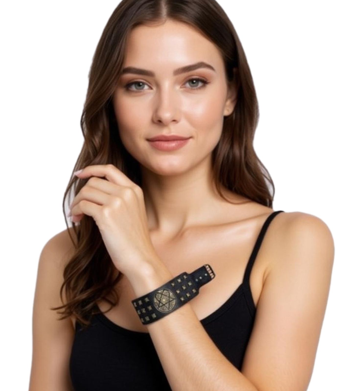 HIM Armband Rockband mit Logo-Patch Fan-Artikel Arm-Schmuck WB103954HIM3 Schwarz