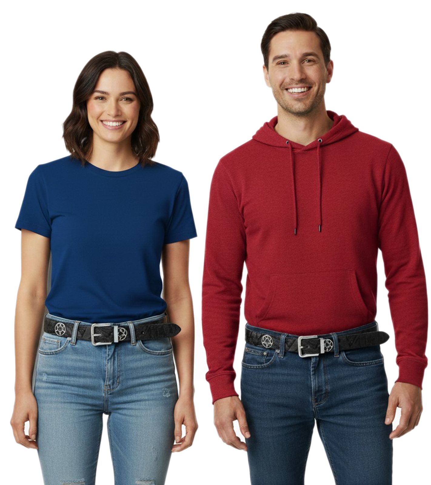 HIM Gürtel der Rockband für Damen oder Herren Einheitsgröße 100cm stylischer Freizeit-Gürtel BT110925HIM4 Schwarz/Grau