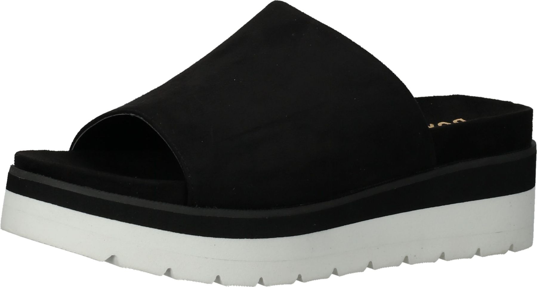 Hochwertige BULLBOXER Pantoletten Schlupfschuhe für Damen 078024F2T BBKK Schwarz