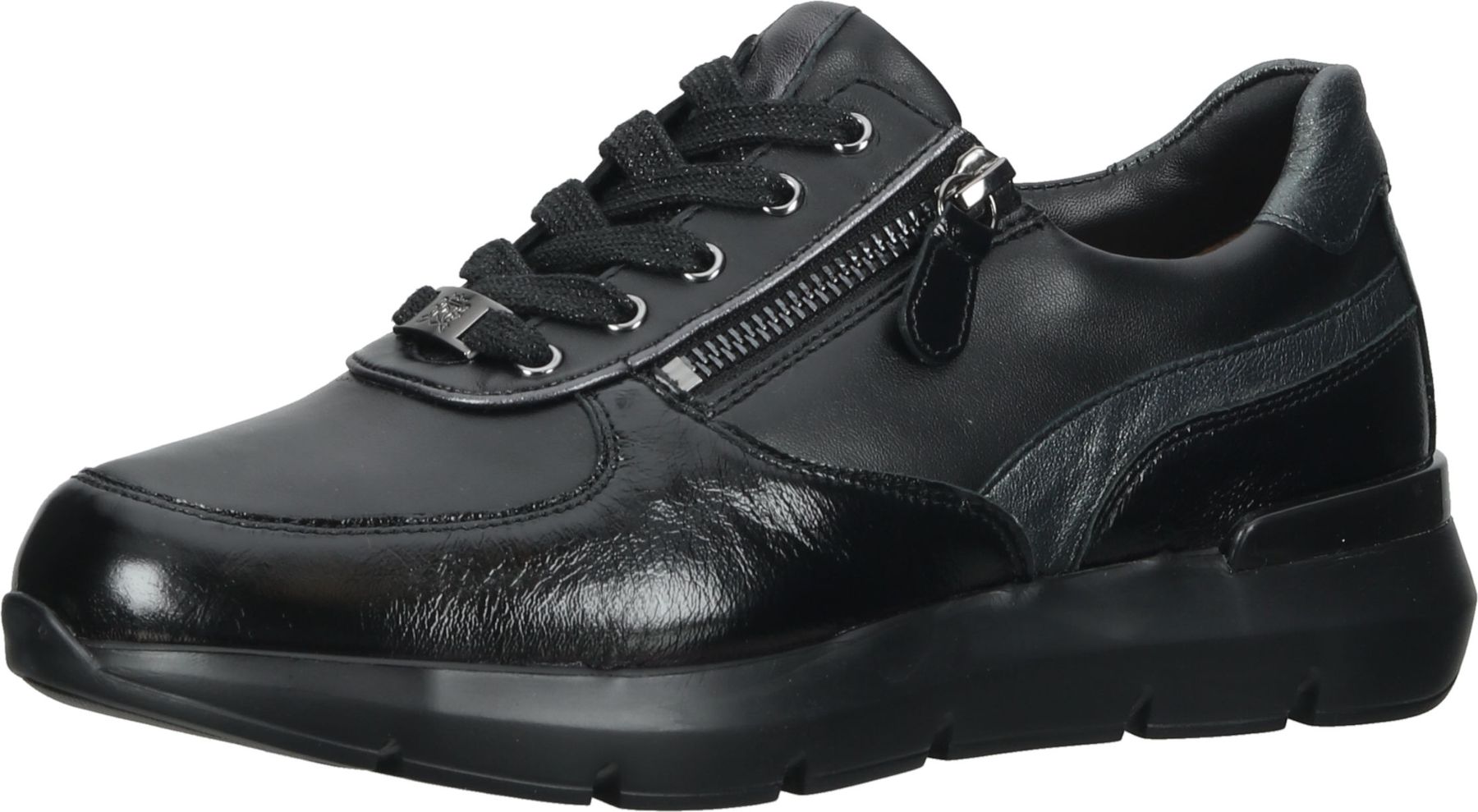 Hochwertige HASSIA Sneaker Schnürschuhe für Damen 4-301311-01660 Schwarz