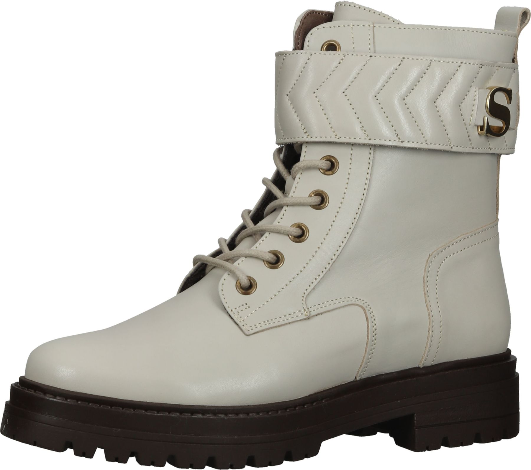 Hochwertige SCAPA Stiefelette Schnürschuhe für Damen 21/6664 110 Beige