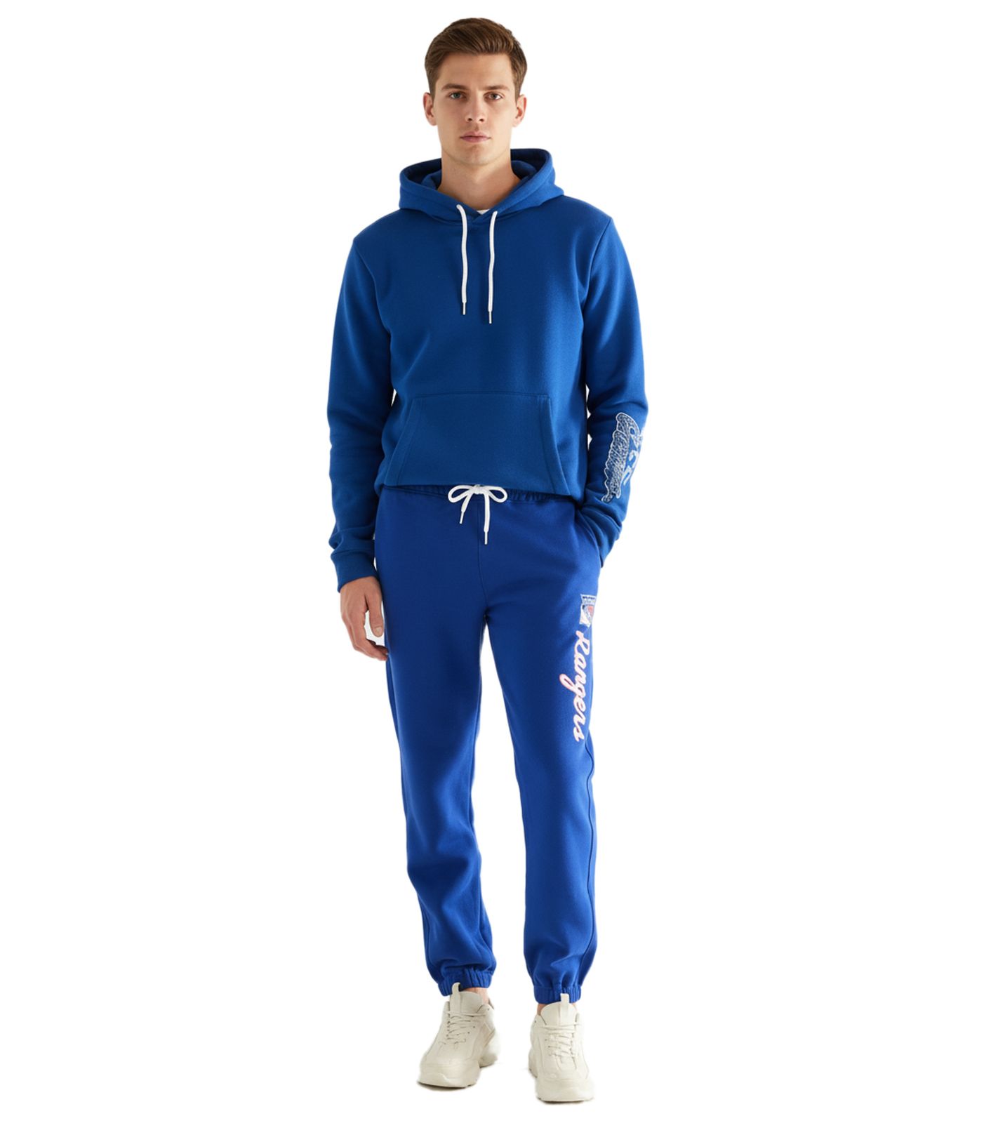 Hollister X NHL New York Rangers Jogginghose mit Rangers-Schriftzug Baumwoll-Hose 334-345-0872-200 Blau