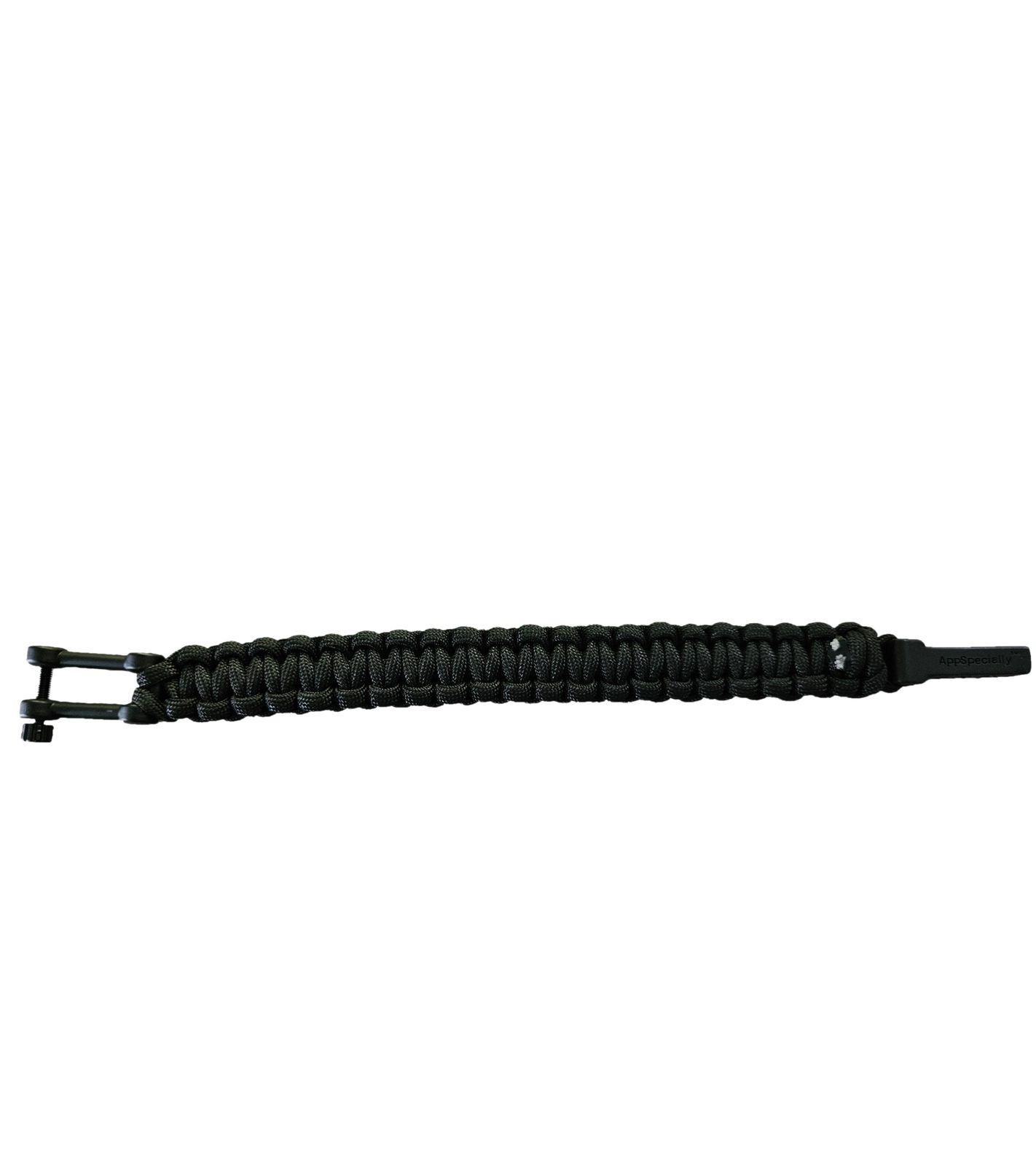 I-BRACE Paracord Armband Survival-Seil zum Armband geflochten aus reißfestem Parachute Cord 550 Cord IB1004 Schwarz