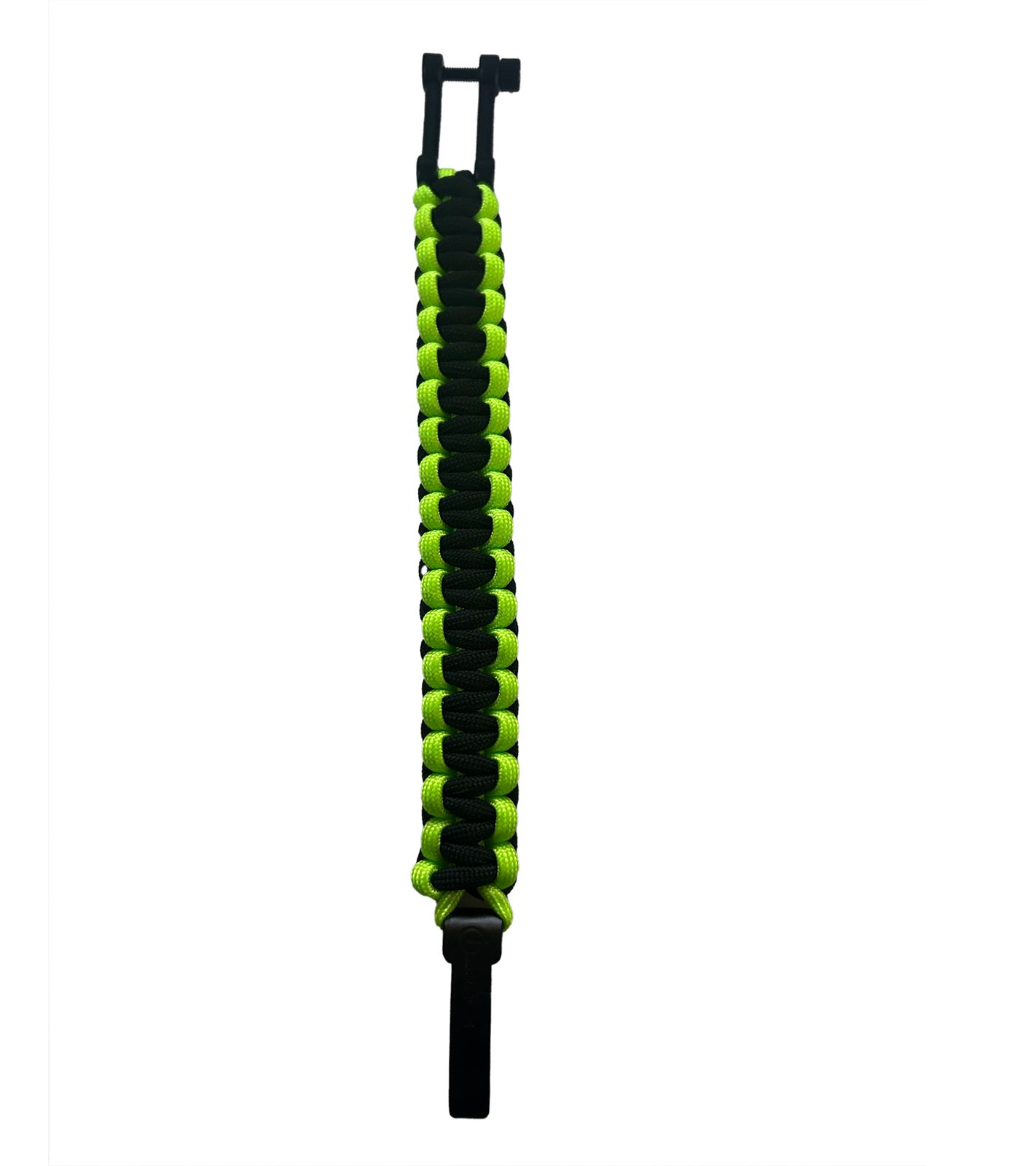 I-BRACE Paracord Armband Survival-Seil zum Armband geflochten aus reißfestem Parachute Cord 550 Cord IB1010 Schwarz/Grün