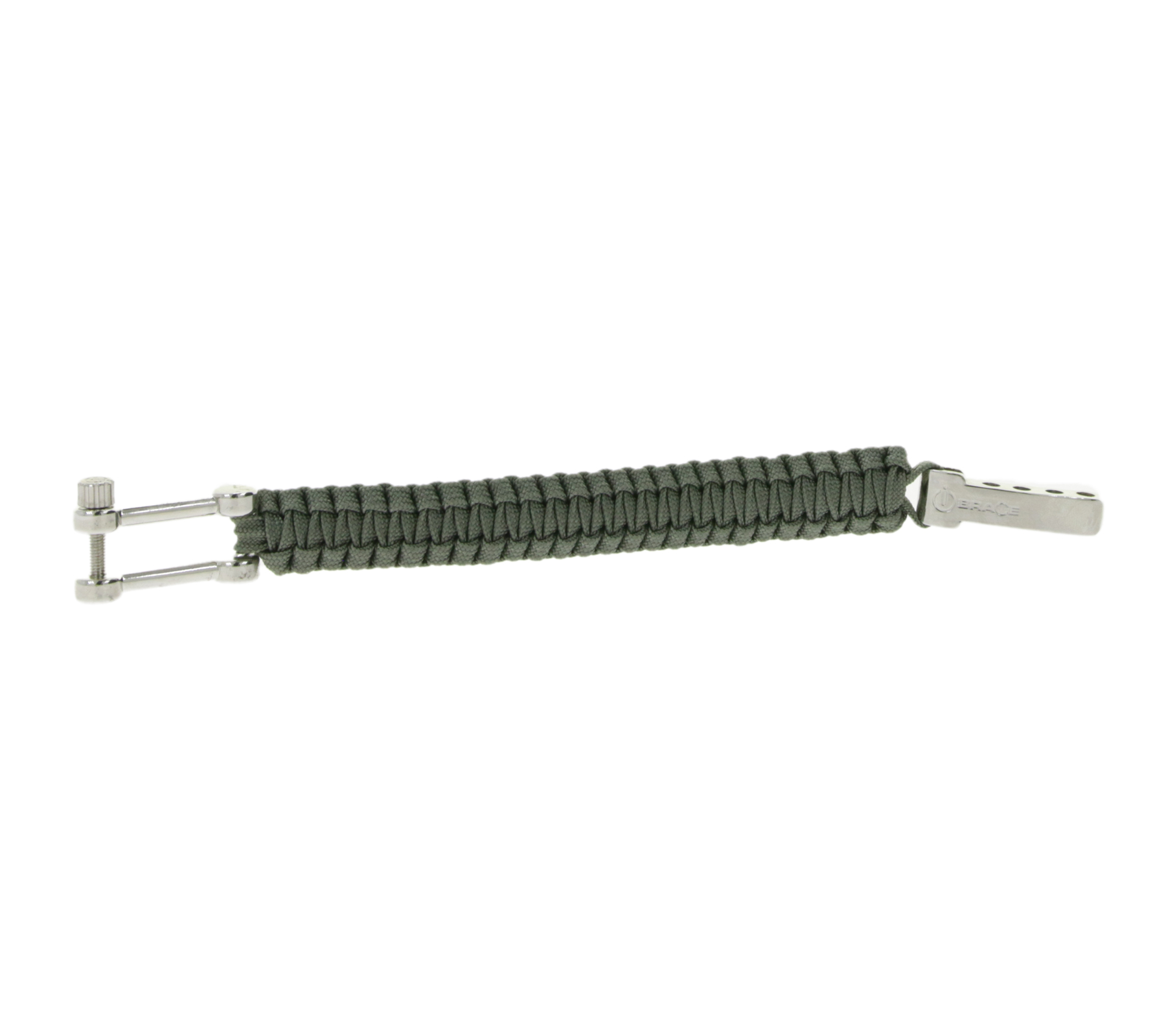 I-BRACE Paracord Armband Survival-Seil zum Armband geflochten aus reißfestem Parachute Cord 550 Cord IB1020 Grau