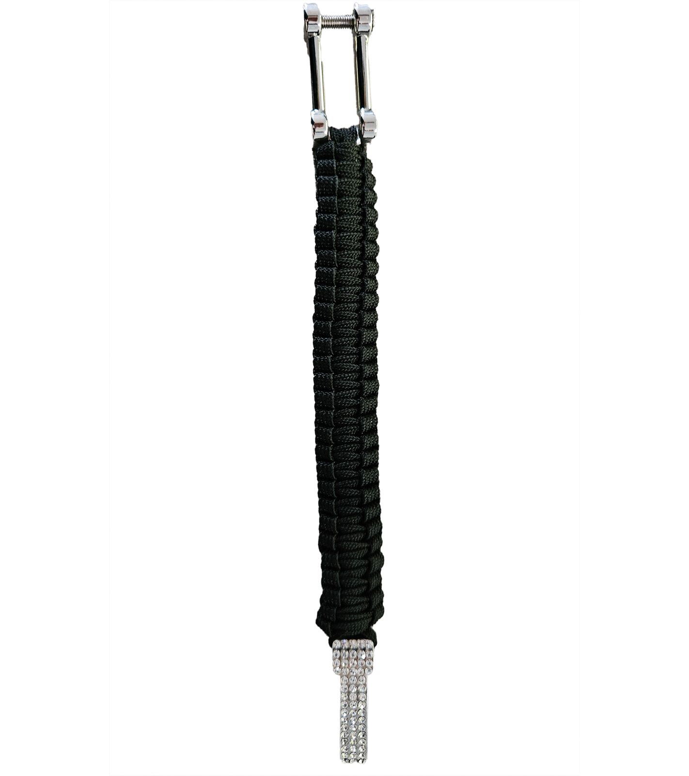 I-BRACE Paracord Armband Survival-Seil zum Armband geflochten aus reißfestem Parachute Cord 550 Cord IB1031 Schwarz
