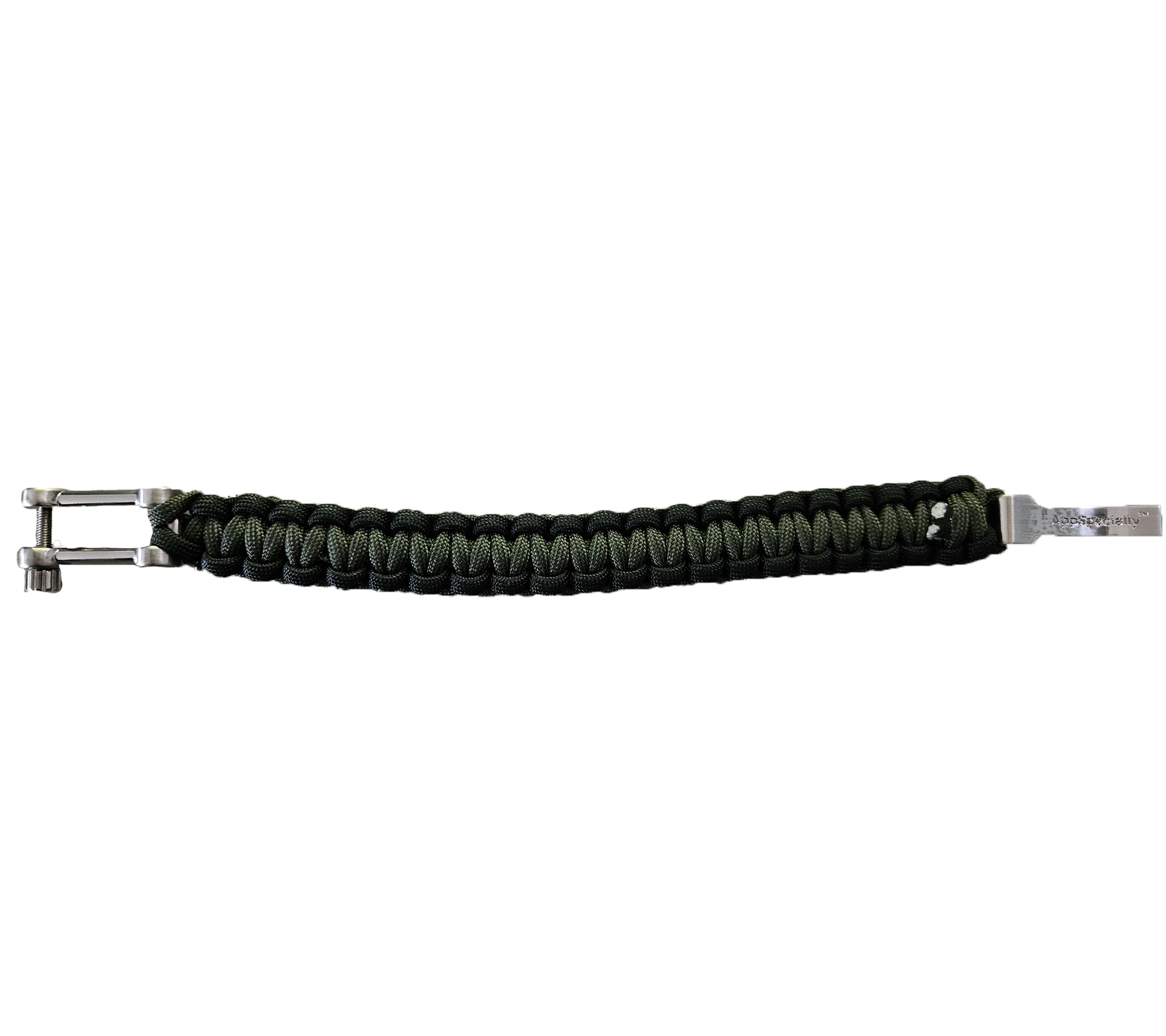I-BRACE Paracord Armband Survival-Seil zum Armband geflochten aus reißfestem Parachute Grün/Schwarz