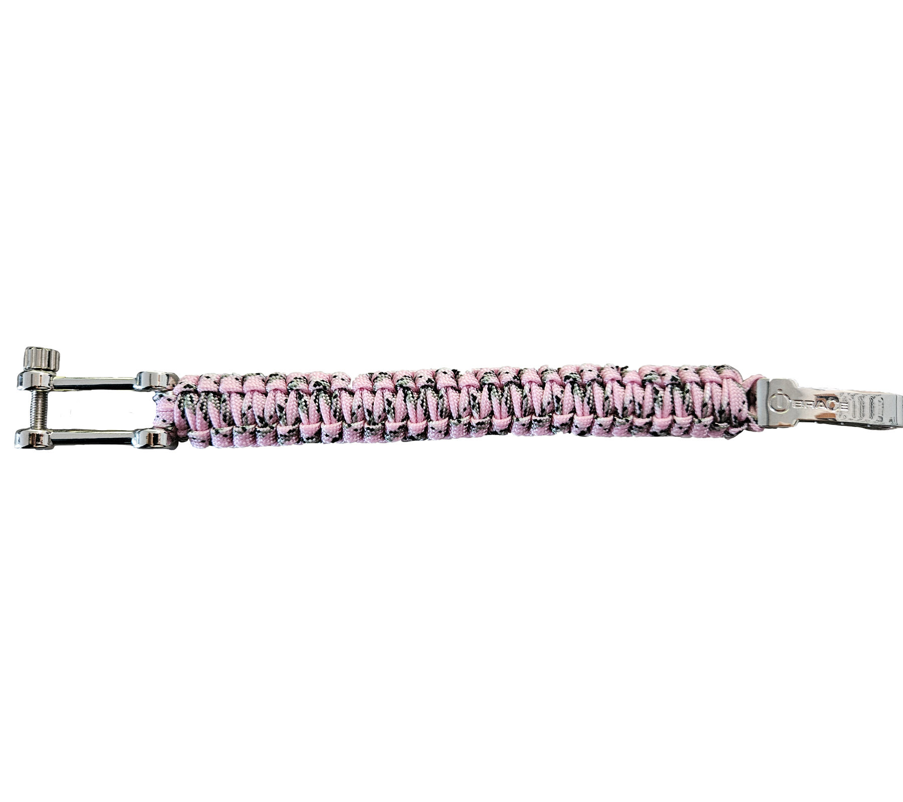 I-BRACE Paracord Armband Survival-Seil zum Armband geflochten aus reißfestem Parachute Rosa