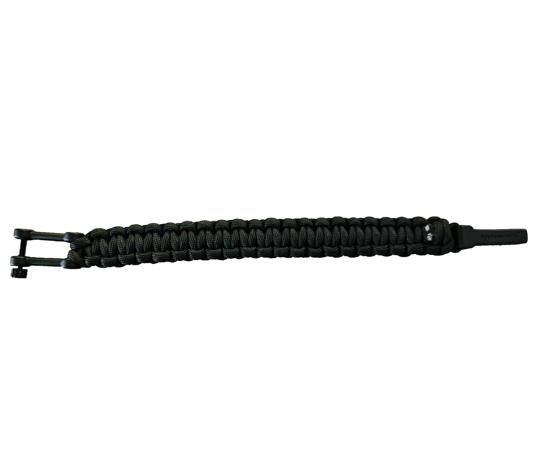 I-BRACE Paracord Armband Survival-Seil zum Armband geflochten aus reißfestem Parachute Schwarz