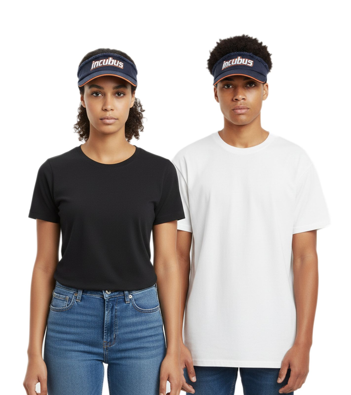 Incubes Unisex Visor-Cap Rock-Band mit Logo-Stickerei Baumwoll-Cap Fan-Mütze 8823INC Dunkelblau