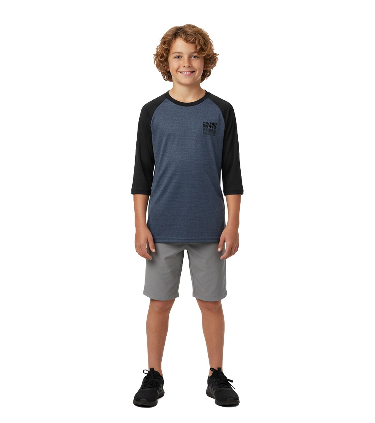 IXS Kinder Radtrikots Carve X Trikot Schwarz
