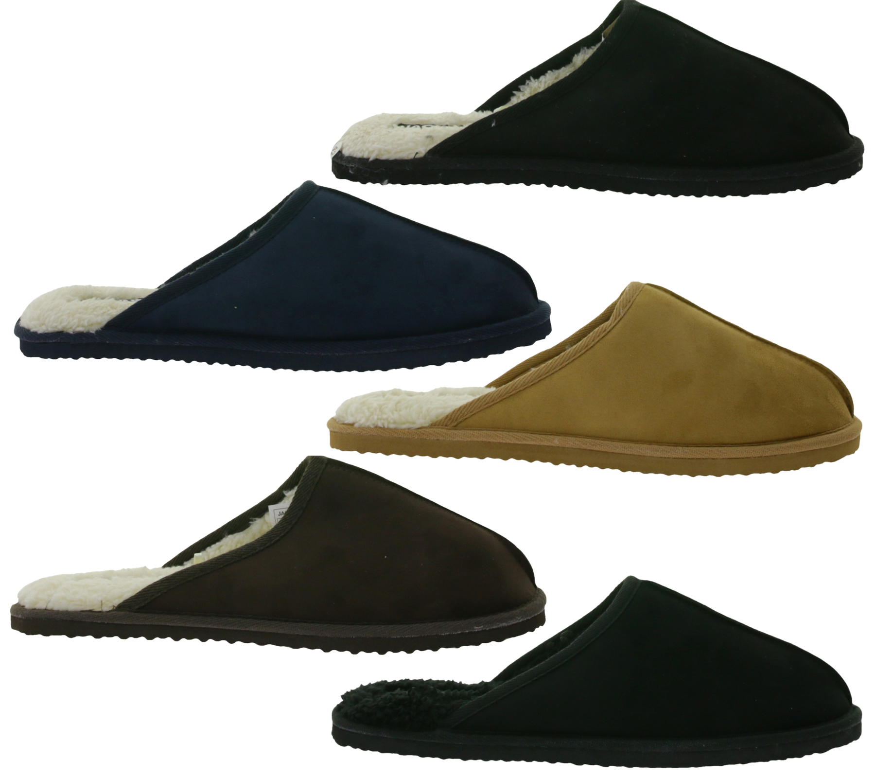 Jack & Jones Dudely Hausschuh gefütterte Pantoffeln Hausschlappen 12187557 Schwarz, Blau oder Braun
