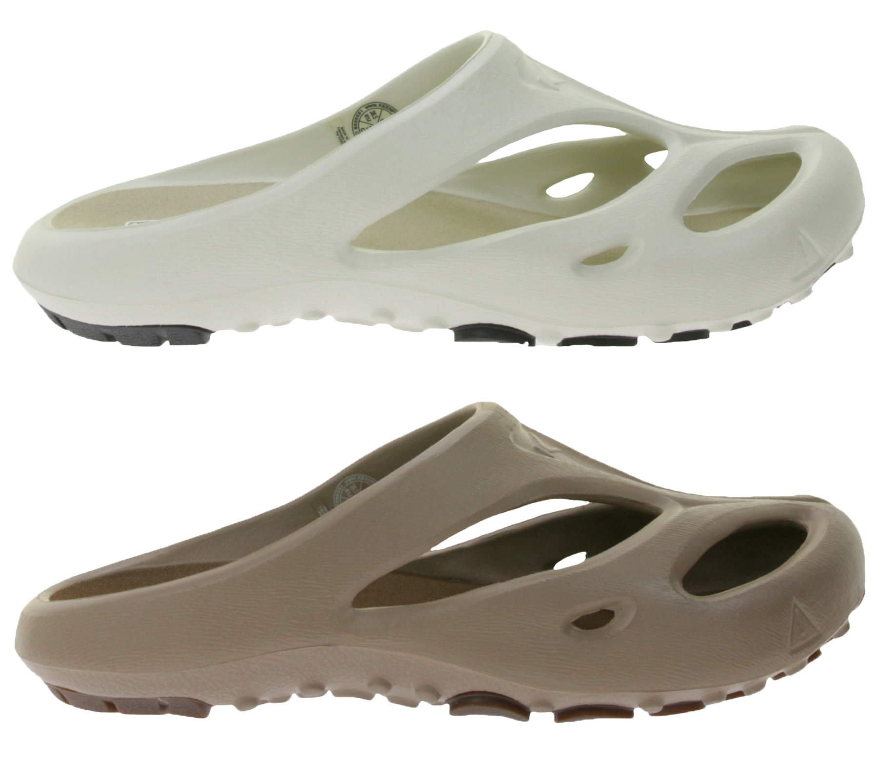KEEN Shanti Damen Clogs mit Eco Anti-Odor-Technologie Hausschuhe Weiß oder Braun