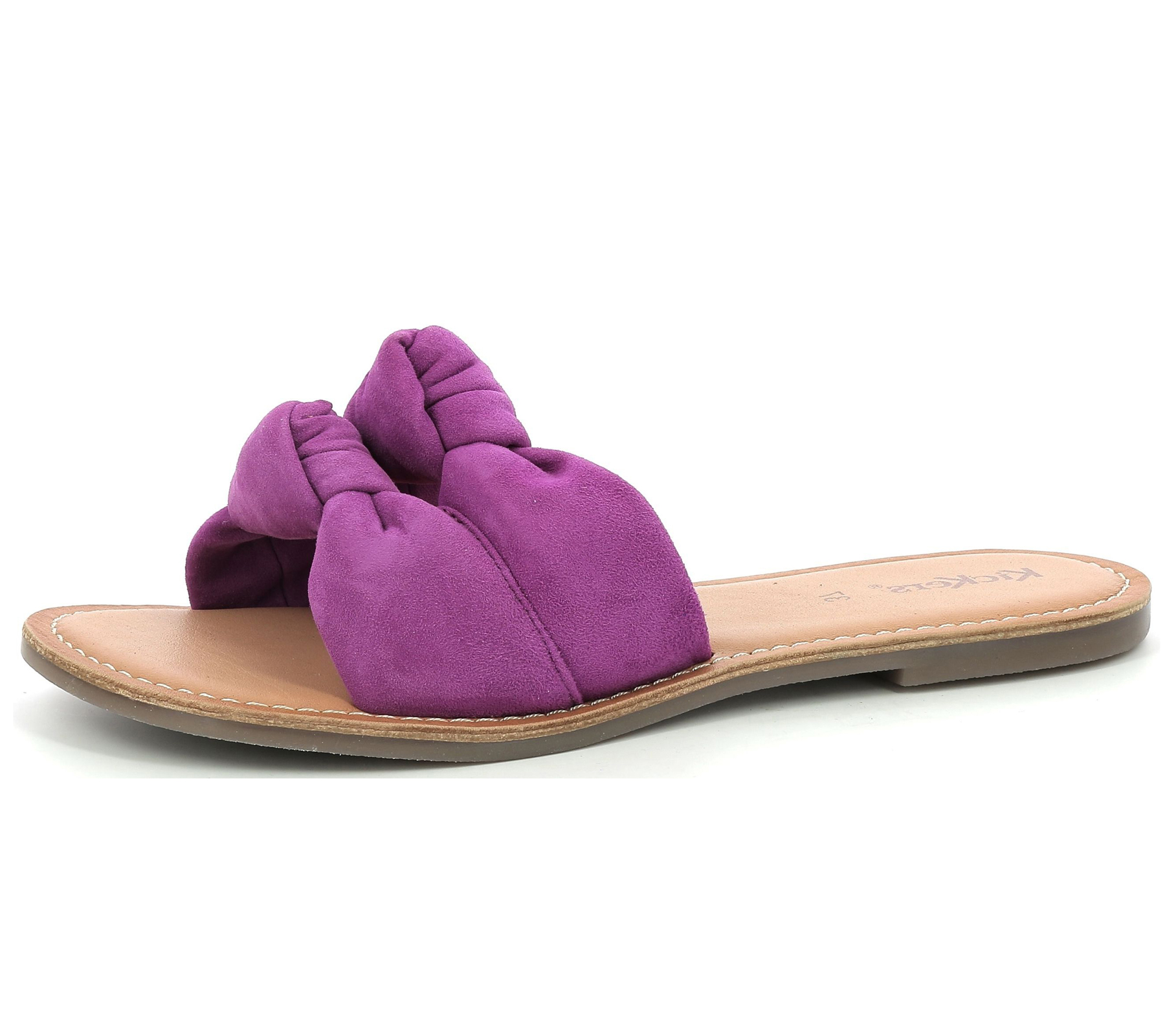 Kickers Divalto Damen Echtleder-Pantoletten mit Riemen im Knotendesign 895080-50 14 Violett