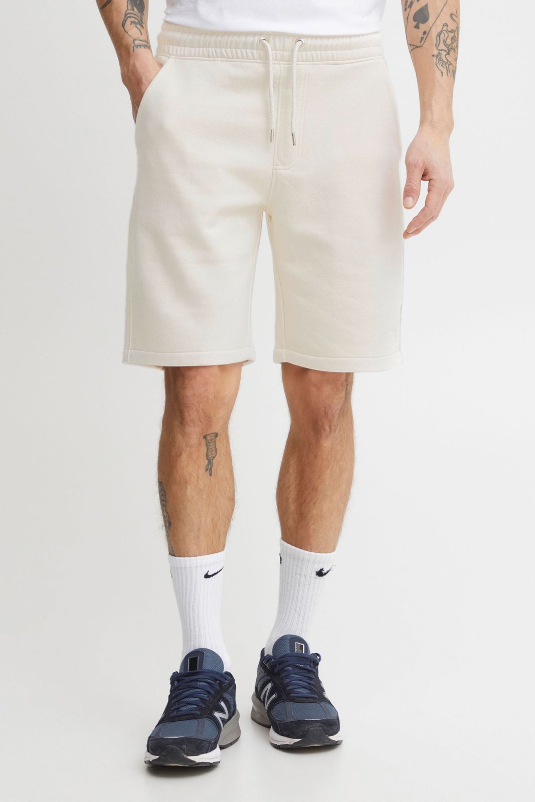 klassische 11 PROJECT PRAndri Herren Sweatshorts mit Kordelzug Shorts 21300991-ME-130401 Beige