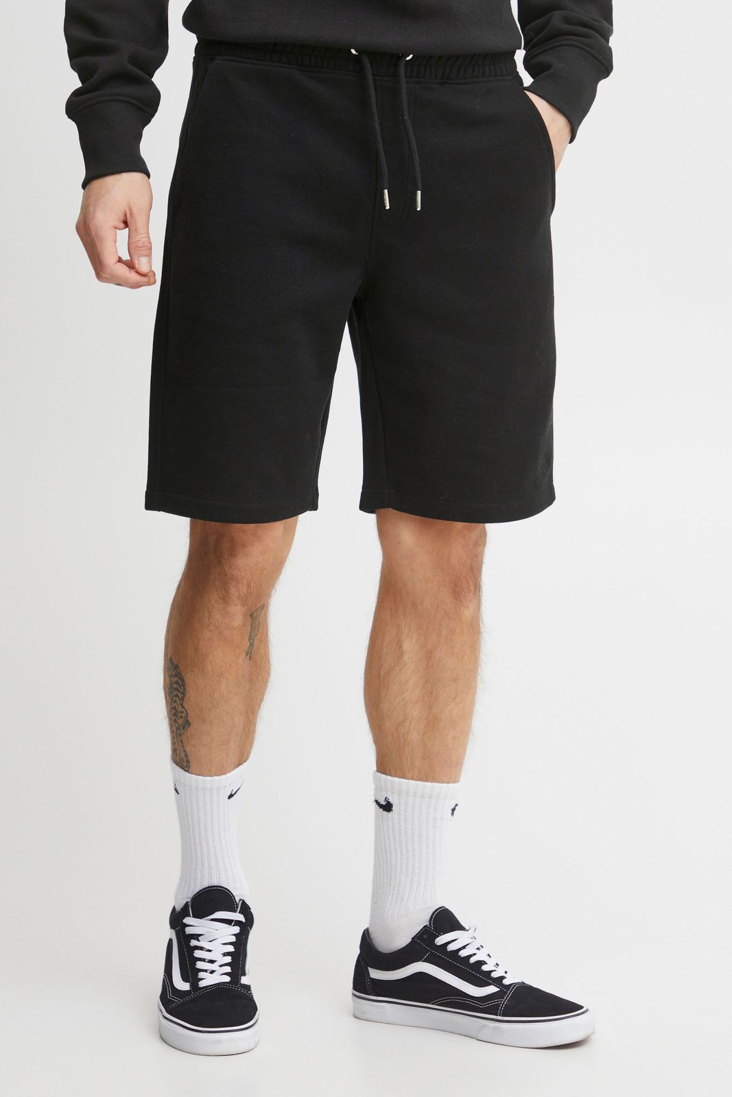 klassische 11 PROJECT PRAndri Herren Sweatshorts mit Kordelzug Shorts 21300991-ME-194008 Schwarz
