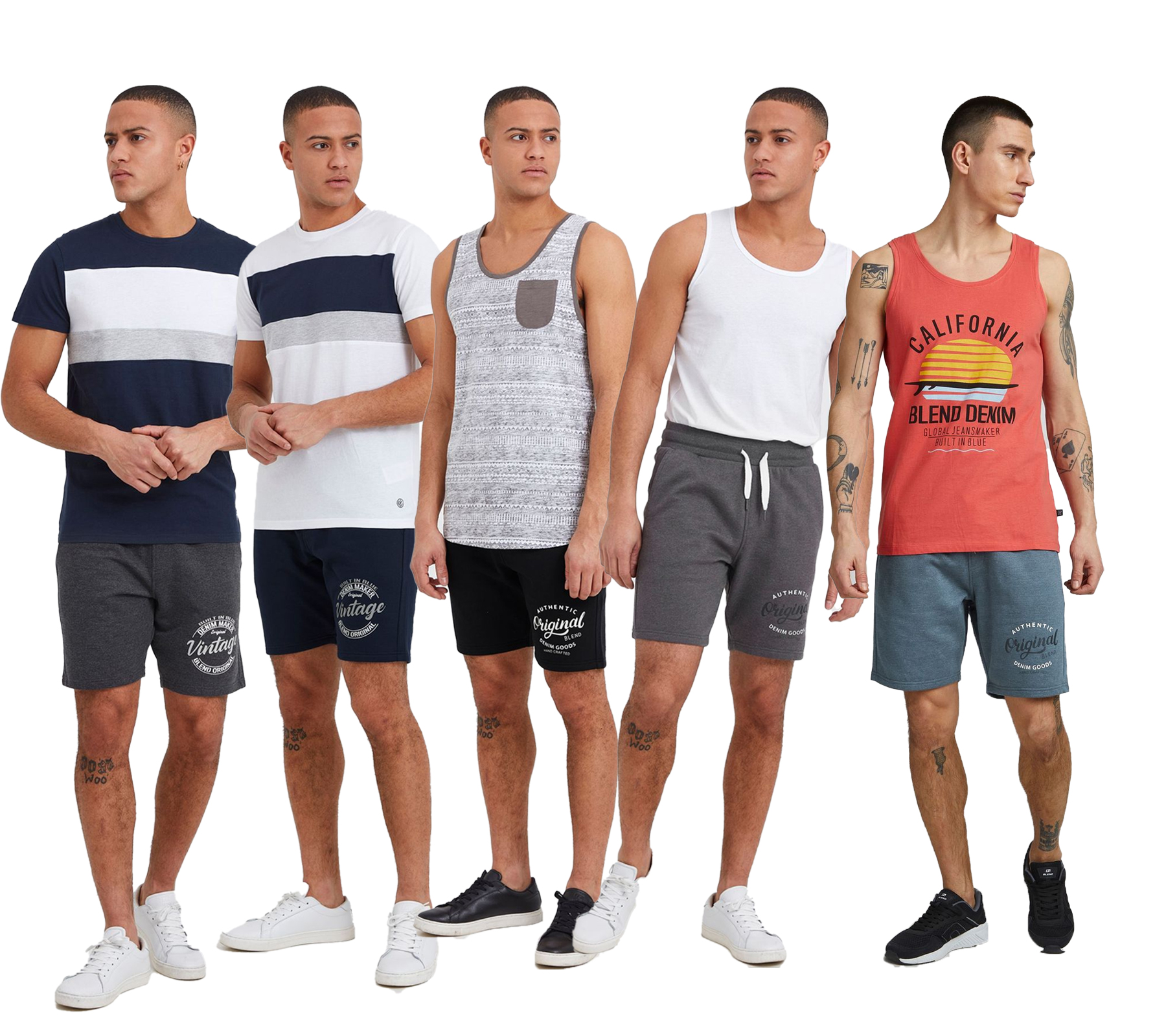 klassische BLEND BHTorben Herren Sweatshorts mit Kordelzug Shorts 20713141 in Dunkelgrau, Dunkelblau, Schwarz, Grau oder Blau